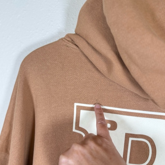 NWT! Victoria Secret PINK Ivy Campus Pull Over Hoodie Toffee Size L - Picture 8 of 10